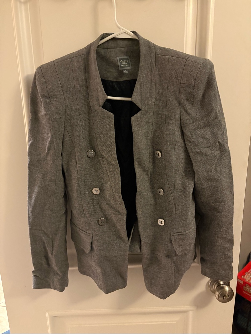 Seventy Two Changes Gray Military Style Blazer